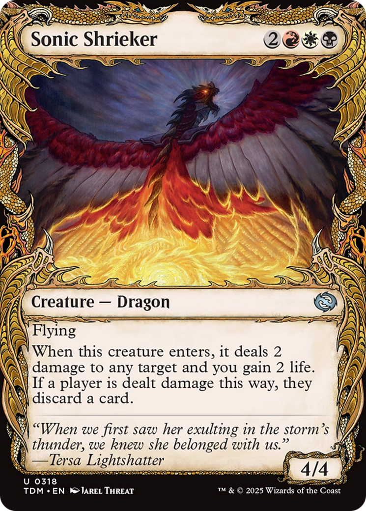 Sonic Shrieker (Showcase) (TDM-318) [Tarkir: Dragonstorm] MTG Single Wizards of the Coast