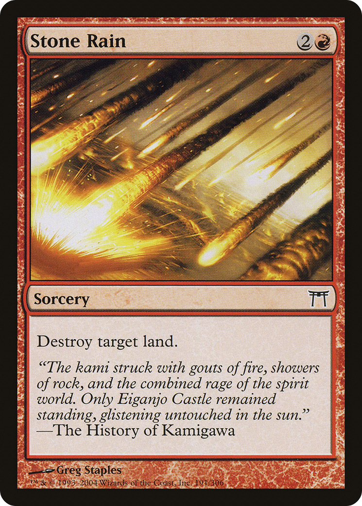 Stone Rain (CHK-191) [Champions of Kamigawa] Foil MTG Single Wizards of the Coast
