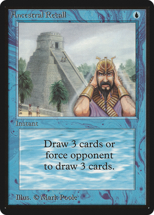 Ancestral Recall (LEB-048) [Oldschool] Limited Edition Beta MTG Single Wizards of the Coast
