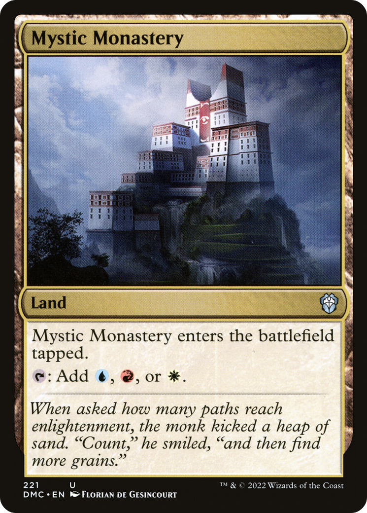Mystic Monastery (DMC-221) [Dominaria United Commander] MTG Single Wizards of the Coast