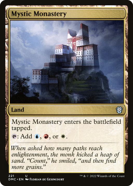 Mystic Monastery (DMC-221) [Dominaria United Commander] MTG Single Wizards of the Coast