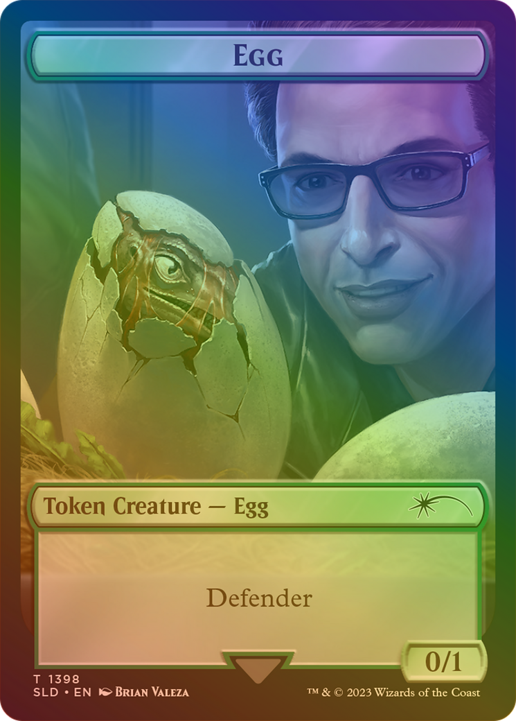 Egg Token (Rainbow Foil) (SLD-1398) [Secret Lair] Drop Foil MTG Single Wizards of the Coast