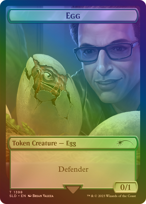 Egg Token (Rainbow Foil) (SLD-1398) [Secret Lair] Drop Foil MTG Single Wizards of the Coast