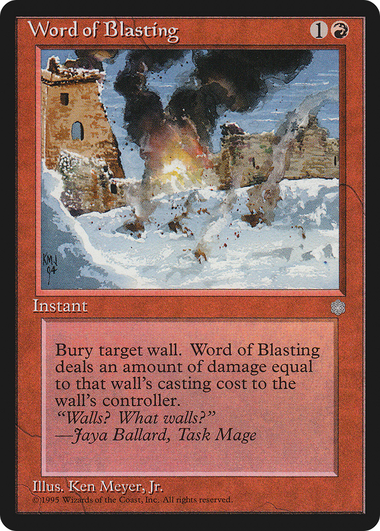 Word of Blasting (ICE-) [Ice Age] MTG Single Wizards of the Coast
