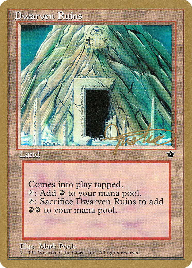 Dwarven Ruins - 1996 Mark Justice (FEM) (WCD-) [Misc] Pro Tour Collector Set MTG Single Wizards of the Coast