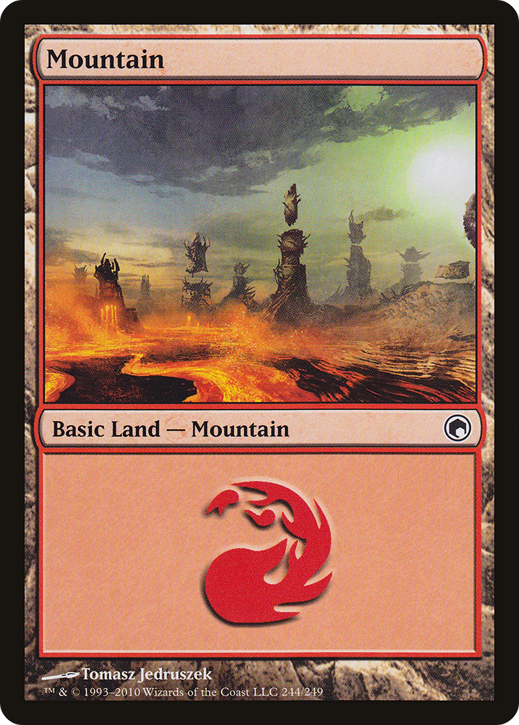 Mountain (SOM-244) [Scars of Mirrodin] Foil MTG Single Wizards of the Coast
