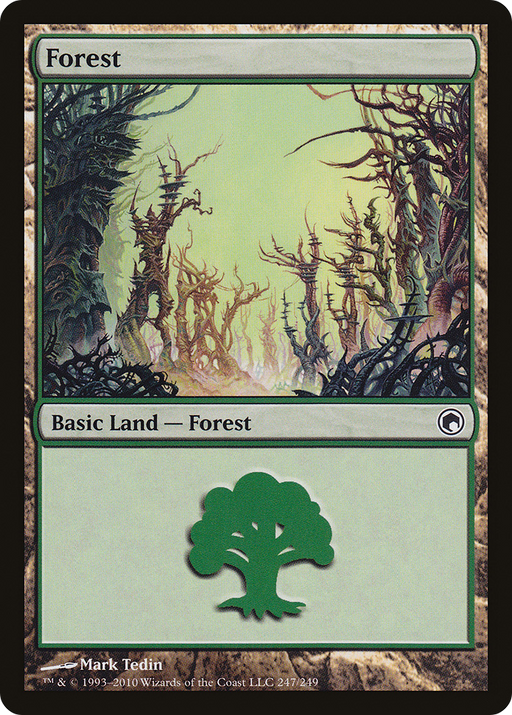 Forest (SOM-247) [Scars of Mirrodin] Foil MTG Single Wizards of the Coast