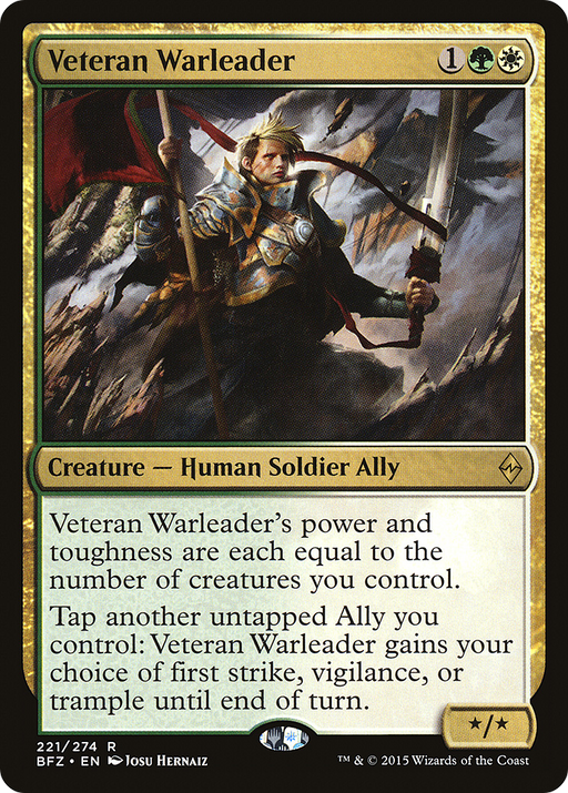 Veteran Warleader (BFZ-221) [Battle for Zendikar] MTG Single Wizards of the Coast