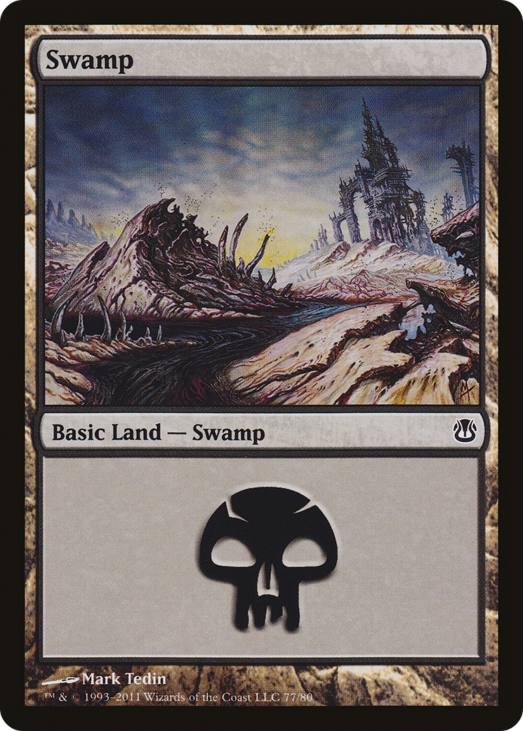 Swamp (DDH-077) [Misc] Duel Decks: Ajani vs. Nicol Bolas MTG Single Wizards of the Coast