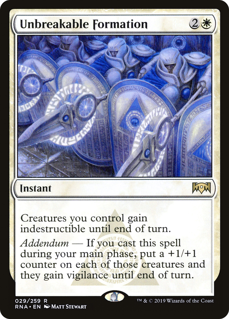 Unbreakable Formation (RNA-029) [Ravnica Allegiance] MTG Single Wizards of the Coast