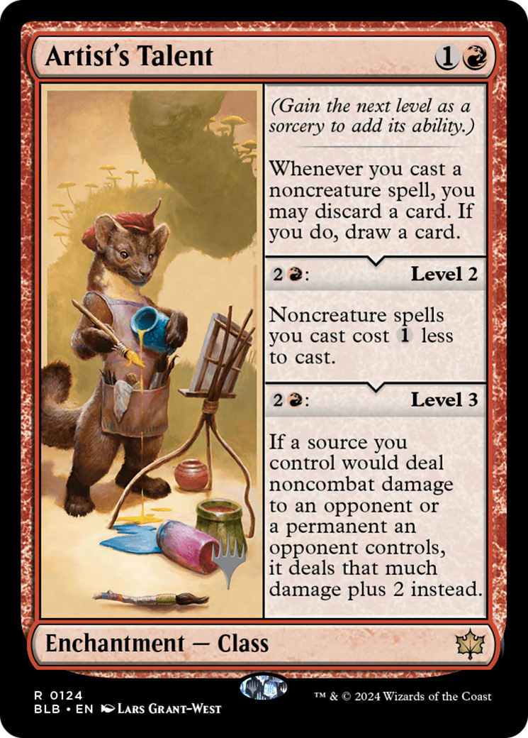Artist's Talent (PPBLB-124) [Bloomburrow Promos] MTG Single Wizards of the Coast