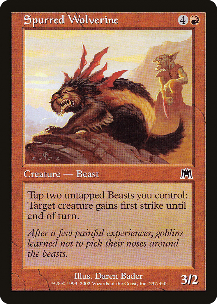 Spurred Wolverine (ONS-237) [Onslaught] Foil MTG Single Wizards of the Coast