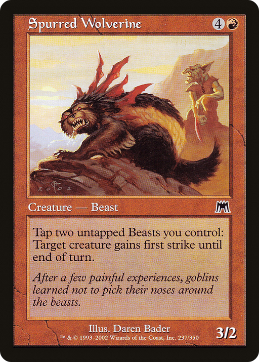 Spurred Wolverine (ONS-237) [Onslaught] MTG Single Wizards of the Coast