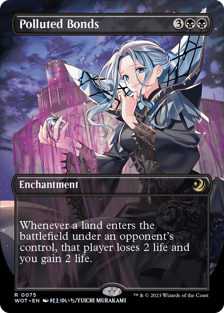 Polluted Bonds (Anime Borderless) (WOT-075) [Wilds of Eldraine: Enchanting Tales] (Borderless) MTG Single Wizards of the Coast