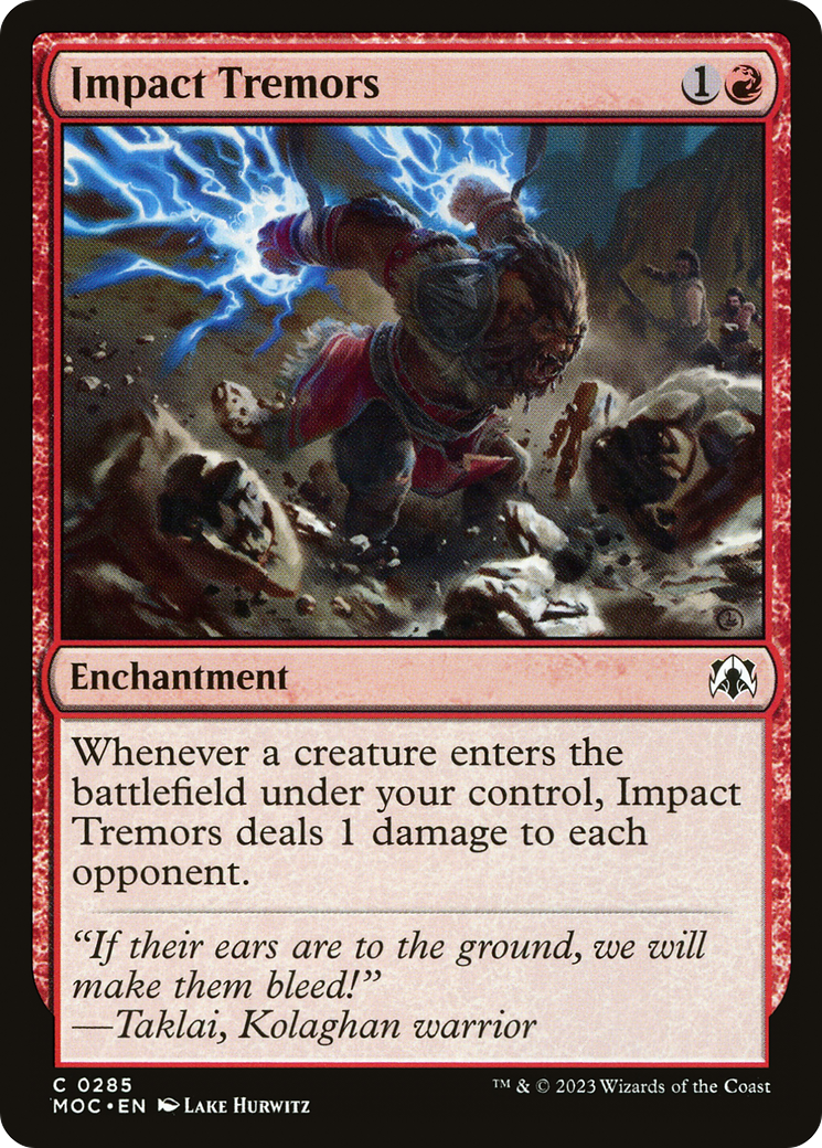 Impact Tremors (MOC-285) [March of the Machine Commander] MTG Single Wizards of the Coast