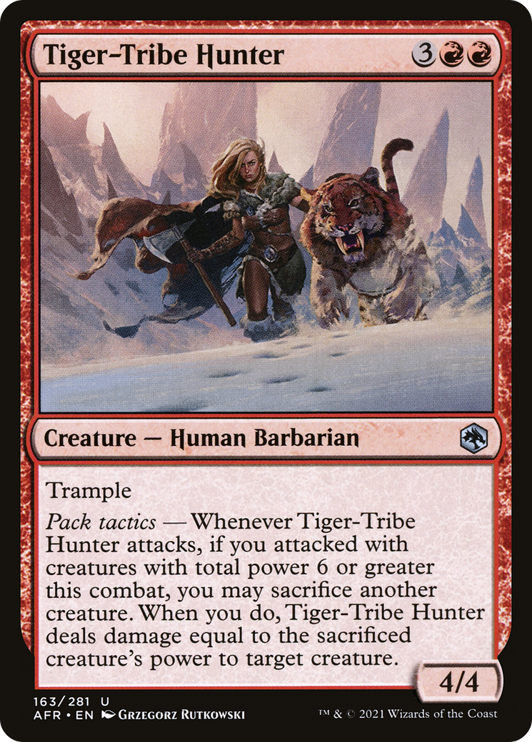 Tiger-Tribe Hunter (AFR-163) [Adventures in the Forgotten Realms] MTG Single Wizards of the Coast
