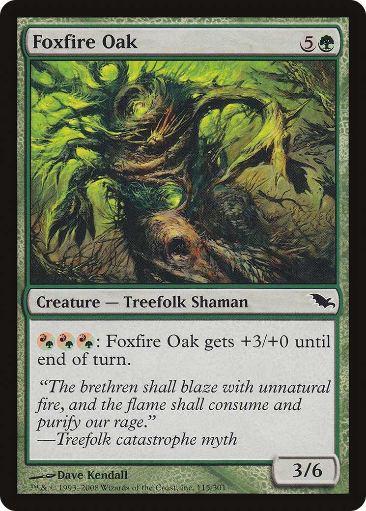 Foxfire Oak (SHM-115) [Shadowmoor] Foil MTG Single Wizards of the Coast