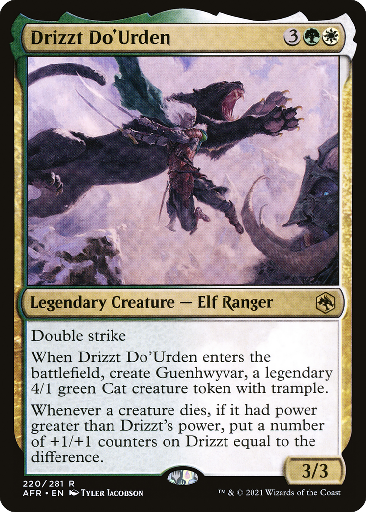 Drizzt Do'Urden (AFR-220) [Adventures in the Forgotten Realms] Foil MTG Single Wizards of the Coast