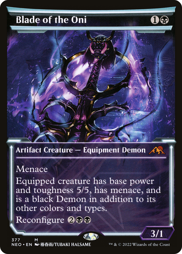 Blade of the Oni (NEO-377) [Kamigawa: Neon Dynasty] (Showcase) Foil MTG Single Wizards of the Coast