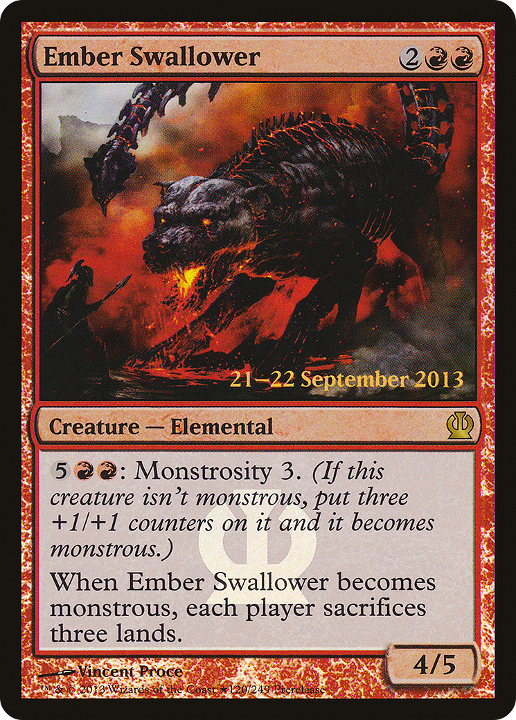 Ember Swallower (PRE-120★) [Theros Promos] Foil MTG Single Wizards of the Coast