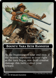 Bounty: Vara Beth Hannifer // Bounty Rules Double-Sided Token [Tokens] Outlaws of Thunder Junction Commander Tokens MTG Single Magic: The Gathering