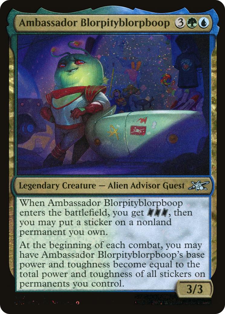 Ambassador Blorpityblorpboop (Galaxy Foil) (UNF-447) [Unfinity] Foil MTG Single Wizards of the Coast