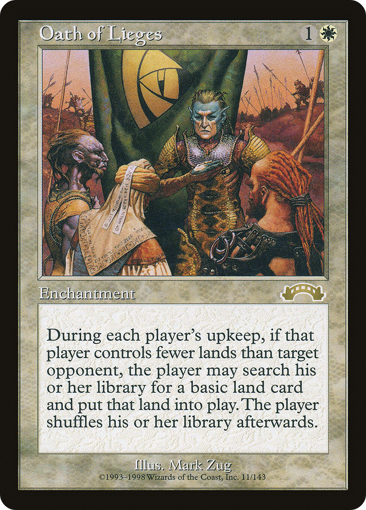 Oath of Lieges (EXO-011) [Exodus] MTG Single Wizards of the Coast