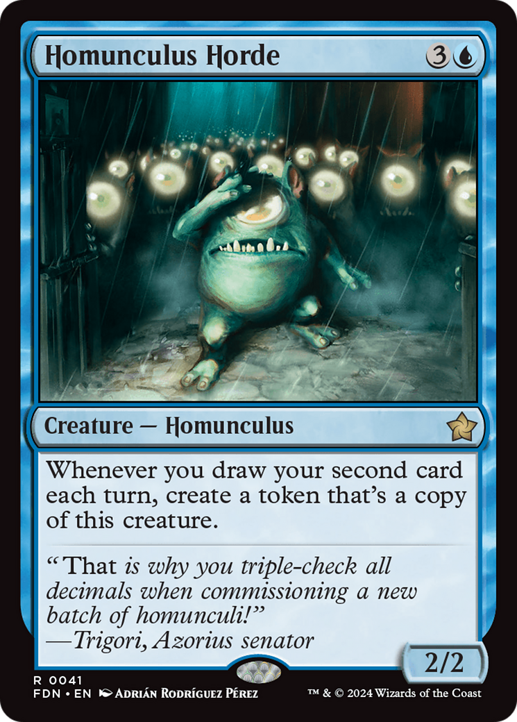 Homunculus Horde (FDN-041) [Foundations] MTG Single Wizards of the Coast