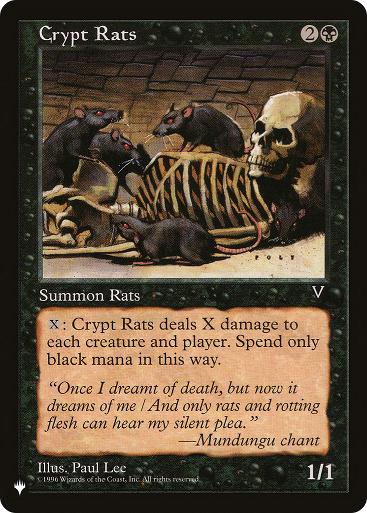 Crypt Rats (LIST-) [Mystery Booster] The List MTG Single Wizards of the Coast