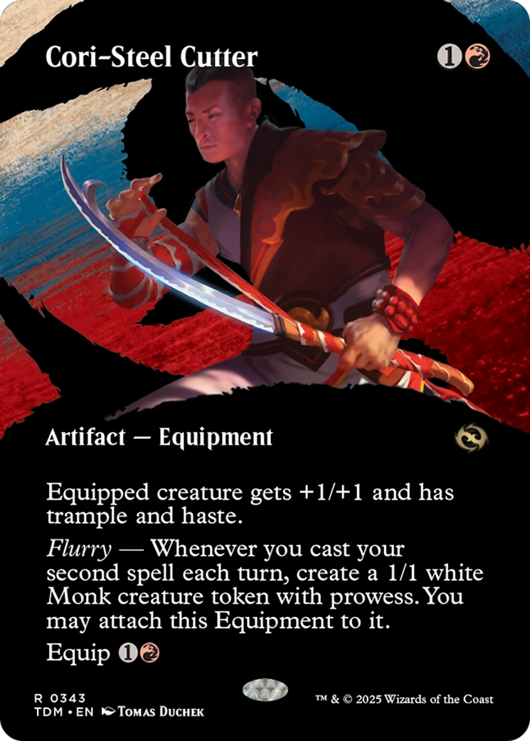Cori-Steel Cutter (Borderless) (TDM-343) [Tarkir: Dragonstorm] Foil MTG Single Wizards of the Coast