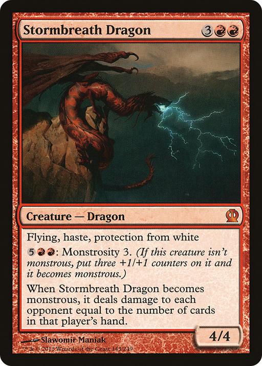 Stormbreath Dragon (THS-143) [Theros] MTG Single Wizards of the Coast