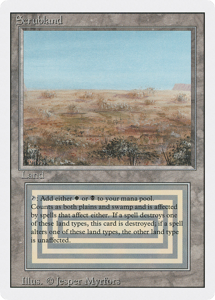 Scrubland (3ED-286) [Revised Edition] MTG Single Wizards of the Coast