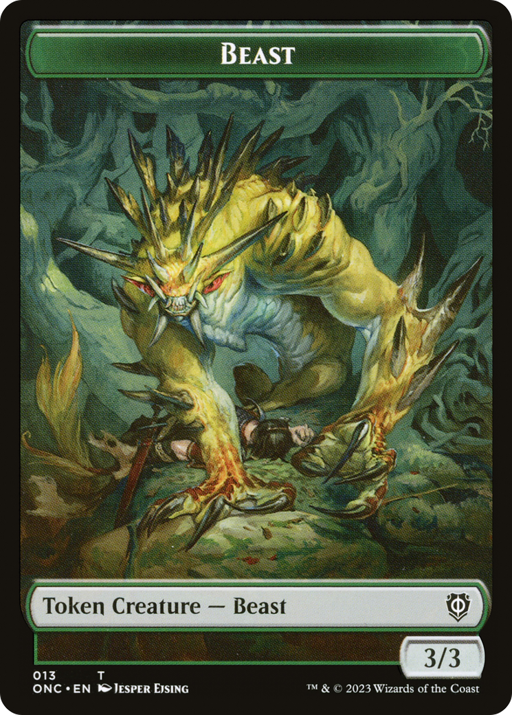 Beast (TONC-013) [Tokens] Phyrexia: All Will Be One Commander Tokens MTG Single Wizards of the Coast