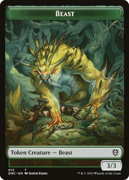 Beast (TONC-013) [Tokens] Phyrexia: All Will Be One Commander Tokens MTG Single Wizards of the Coast
