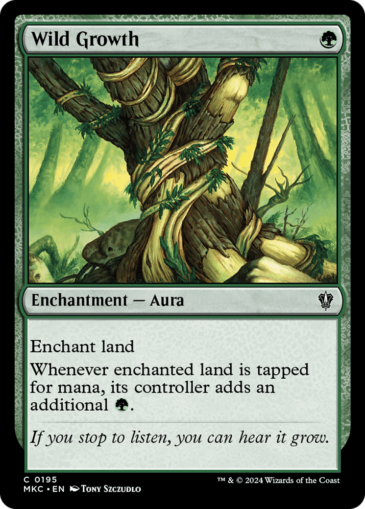 Wild Growth (MKC-195) [Murders at Karlov Manor Commander] MTG Single Wizards of the Coast