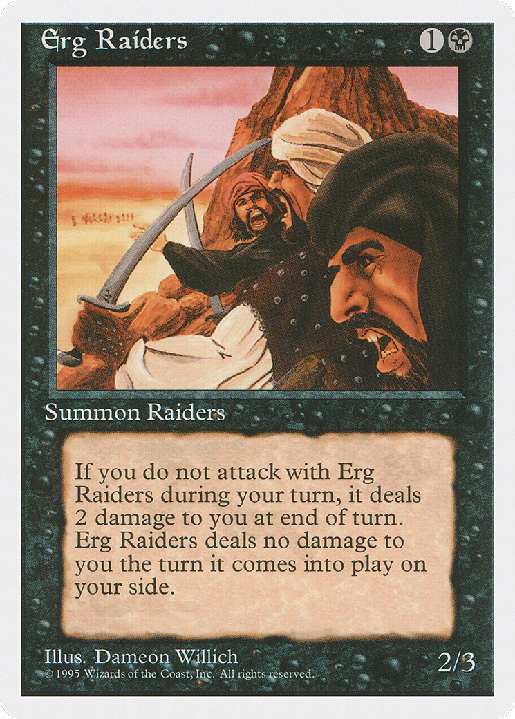 Erg Raiders (4ED-135) [Fourth Edition] MTG Single Wizards of the Coast