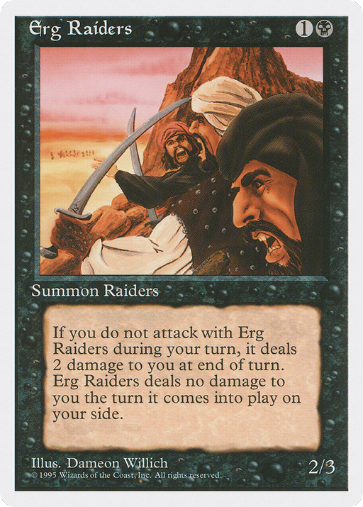 Erg Raiders (4ED-135) [Fourth Edition] MTG Single Wizards of the Coast