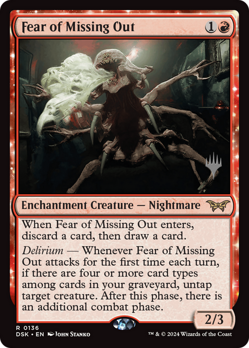 Fear of Missing Out (PPDSK-136) [Duskmourn: House of Horror Promos] Foil MTG Single Wizards of the Coast