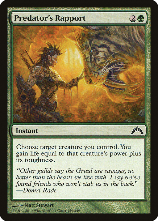 Predator's Rapport (GTC-129) [Gatecrash] MTG Single Wizards of the Coast