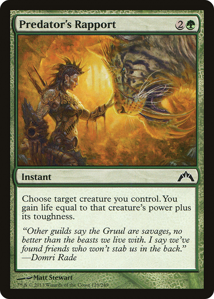 Predator's Rapport (GTC-129) [Gatecrash] Foil MTG Single Wizards of the Coast