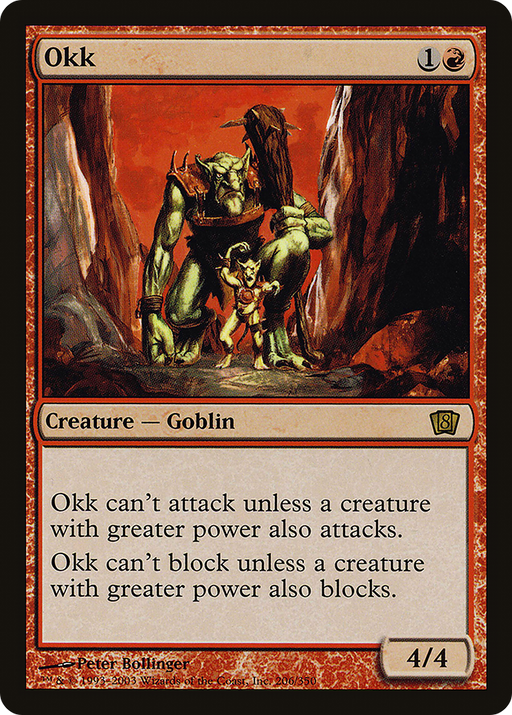 Okk (8ED-206) [8th Edition] Foil MTG Single Wizards of the Coast