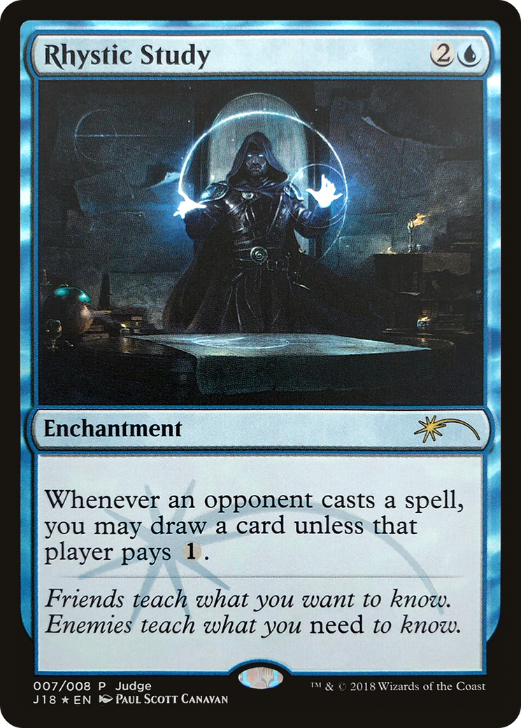 Rhystic Study (JDG-007) [Misc] Judge Gift Cards 2018 Foil MTG Single Wizards of the Coast