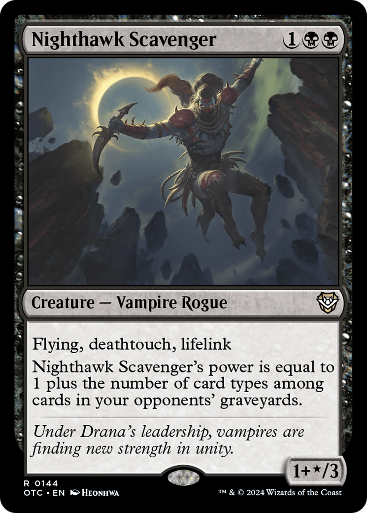 Nighthawk Scavenger (OTC-144) [Outlaws of Thunder Junction Commander] MTG Single Wizards of the Coast