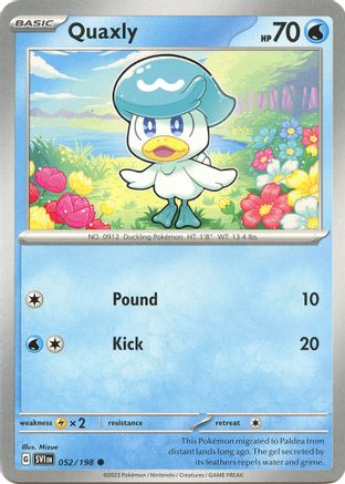 Quaxly (52) Reverse Holofoil [SV: Base Set] Pokemon Single Pokémon