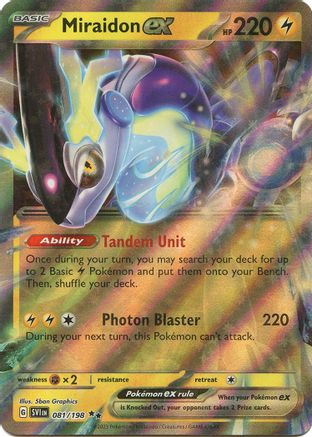 Miraidon ex - 081/198 Holofoil [SV: Base Set] Pokemon Single Pokémon