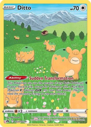 Ditto (GG22/70) Holofoil [SWSH: Crown Zenith Galarian Gallery] Pokemon Single Pokémon
