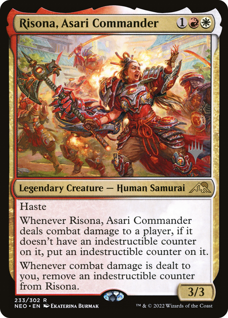 Risona, Asari Commander (PPNEO-233P) [Kamigawa: Neon Dynasty Promos] MTG Single Wizards of the Coast
