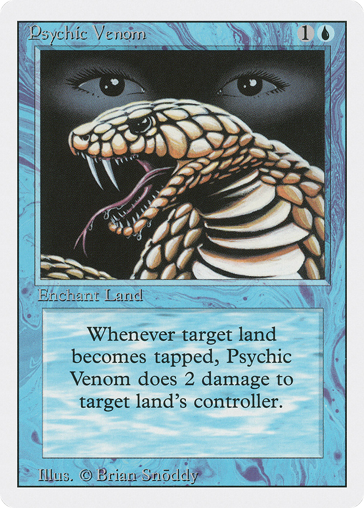 Psychic Venom (3ED-076) [Revised Edition] MTG Single Wizards of the Coast