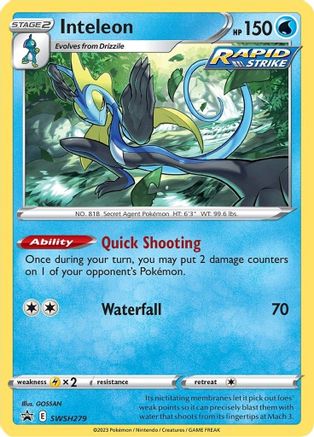 Inteleon - SWSH279 (SWSH279/307) Holofoil [Promos: SWSH Promo Cards] Pokemon Single Pokémon