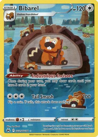 Bibarel (GG25/70) Holofoil [SWSH: Crown Zenith Galarian Gallery] Pokemon Single Pokémon